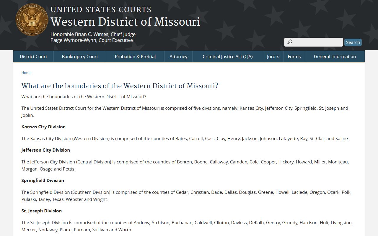 Greene County Circuit Court appeal and federal district boundary information