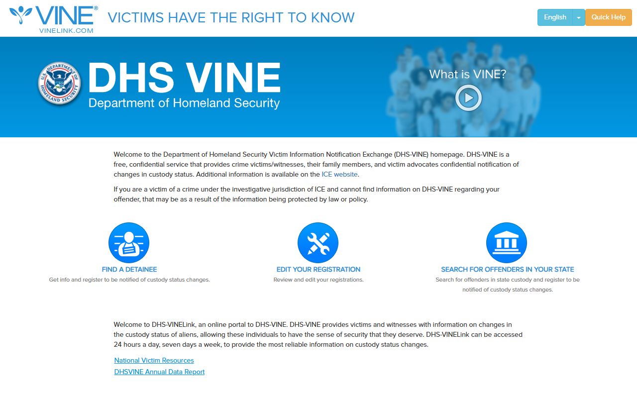 VINELink custody notification system