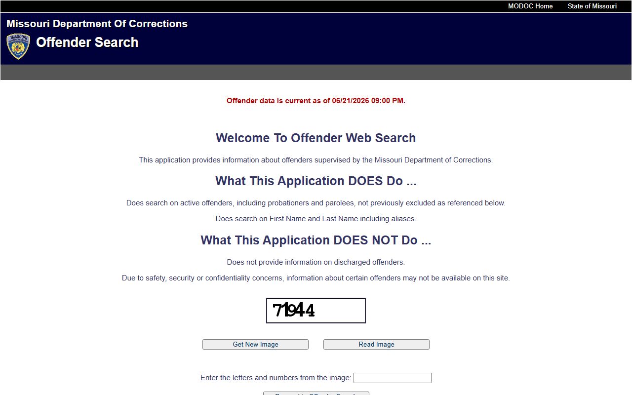 Greene County criminal court records Missouri DOC offender search